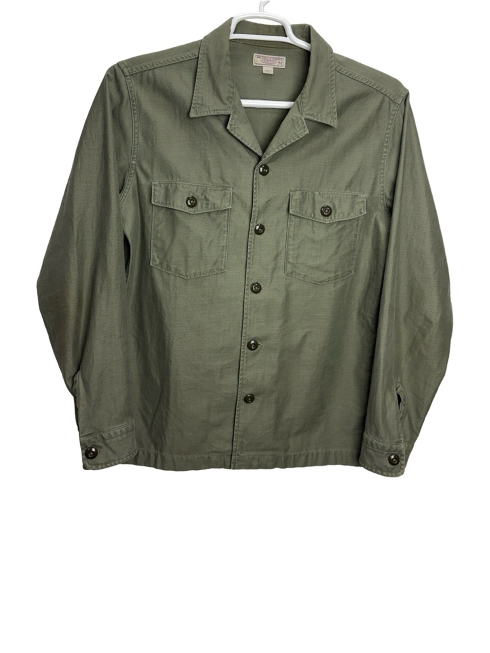 Wallace & Barnes Utility Jacket Men’s Medium Khaki Cotton Military Chore Coat